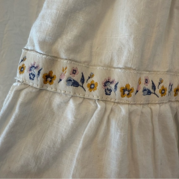 Rachel Zoe White Cotton Dress Floral Trim 18 Months - Picture 5 of 8